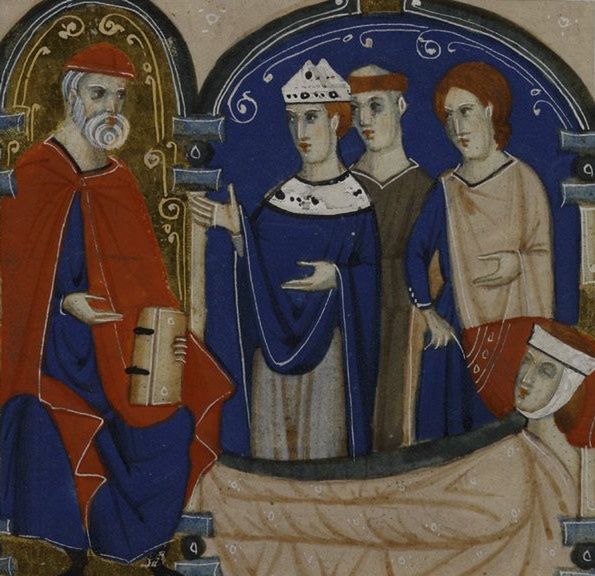 Sędzia na XIII-wiecznej miniaturze