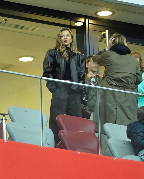 Anna Lewandowska na meczu Polska - Portugalia