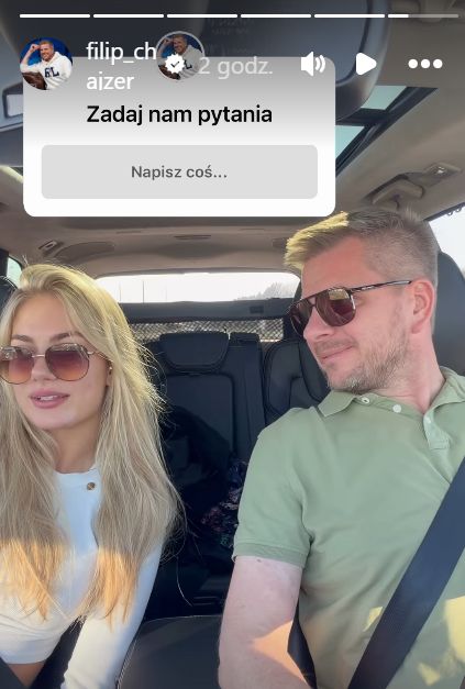 Filip Chajzer z żoną Bianką