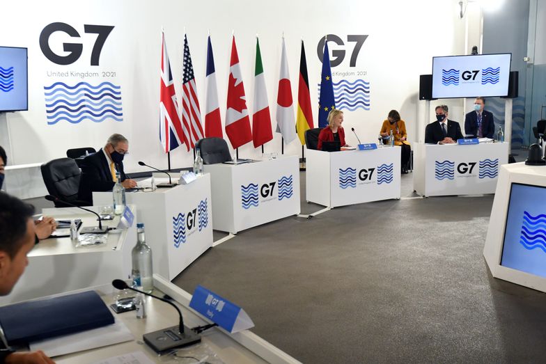 Na zdjęciu przedstawiciele G7 w trakcie posiedzenia