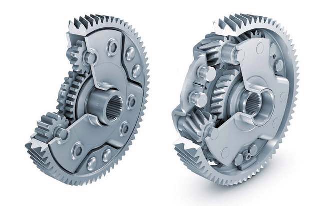 Mechanizm różnicowy Schaeffler z kołami walcowymi o zębach prostych i skośnych