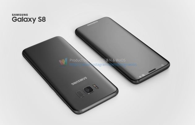 Galaxy S8 render czytnik