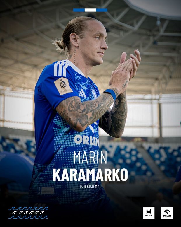 Marin Karamarko odchodzi z Wisły Płock. Kontrakt rozwiązany za porozumieniem stron