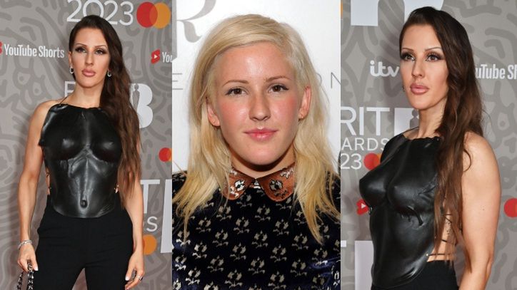 ODMIENIONA Ellie Goulding walczy o uwagę w czarne "zbroi" na Brit Awards