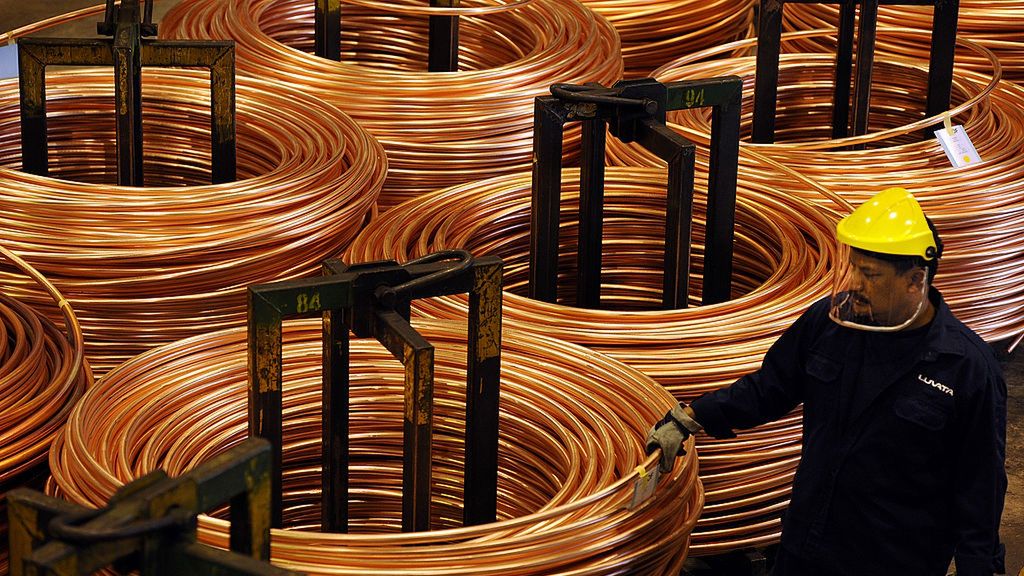Inside A Luvata Malaysia Bhd. Copper Facility
An employee inspects a coil of copper rod at the Luvata Malaysia Bhd. plant in Pasir Gudang, Johor, Malaysia, on Monday, May 13, 2013. At a time when copper stockpiles are rising to the highest in a decade, manufacturers are paying the biggest premiums for the metal in as much as seven years as financing deals lock up supply and extend lines at warehouses. Photographer: Munshi Ahmed/Bloomberg via Getty Images
Bloomberg
ASIA; SOUTHEAST ASIA; MALAYSIA, ASIAN; MALAYSIAN, COMMODITY; COMMODITIES, EMEA; EUROPE; UK; U.K., MANUFACTURE; MANUFACTURING, METAL; METALS; COPPER, PLANT; FACTORY; INDUSTRY, STORAGE; STORES; STOCKPILES, WAREHOUSE; WAREHOUSES