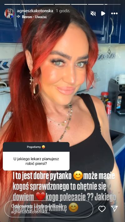 Agnieszka Kotońska rozprawia o operacji biustu