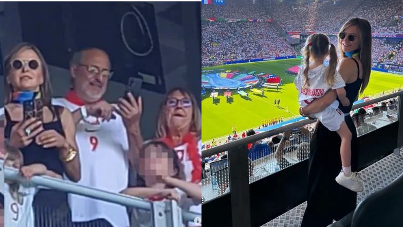 Anna Lewandowska wspiera Roberta w czarnym topie odkrywającym brzuch
