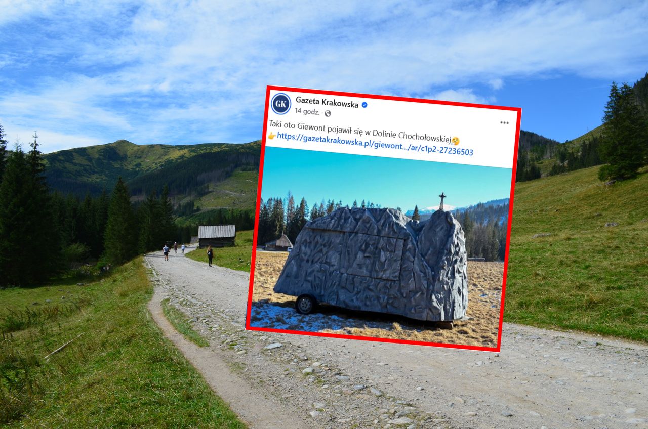 Giewont na kółkach zaparkował w Dolinie Chochołowskiej. "Takiego kiczu dawno nie widziałem"