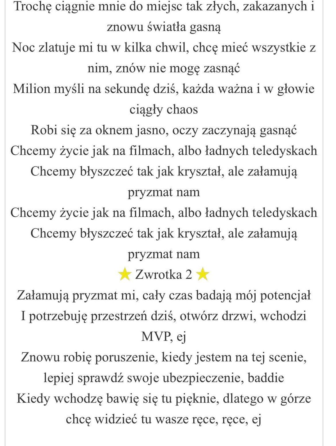 Fragment piosenki promującej najnowszą płytę Roxie