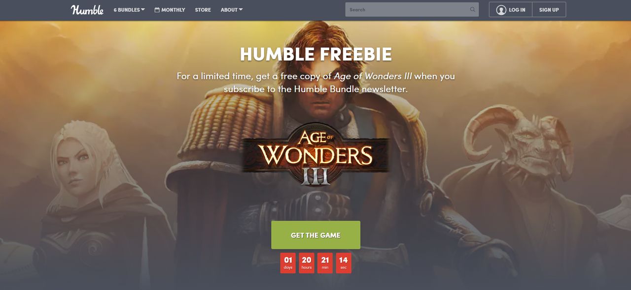 Do końca promocji pozostało niewiele czasu, fot. zrzut ekranu strony Humble Bundle.