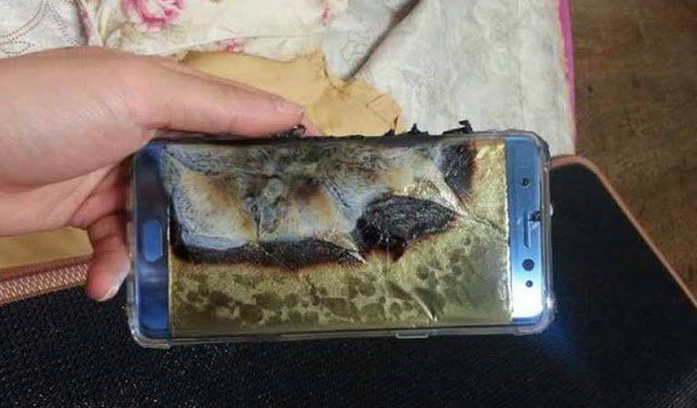 Samsung Galaxy Note7 po tym, jak jego bateria wybuchła