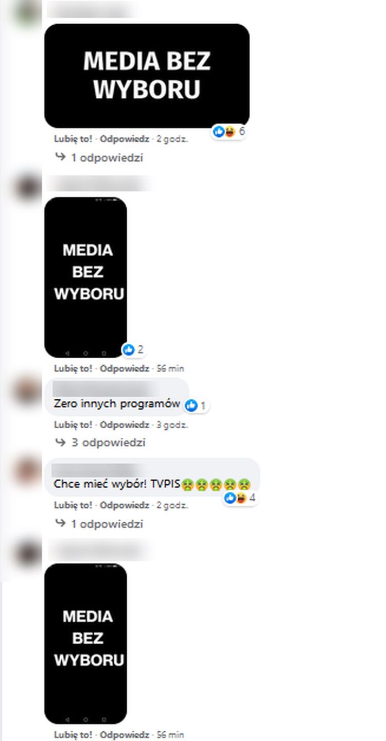 Internauci wspierają strajk mediów pod wpisami "Pytania na śniadanie"