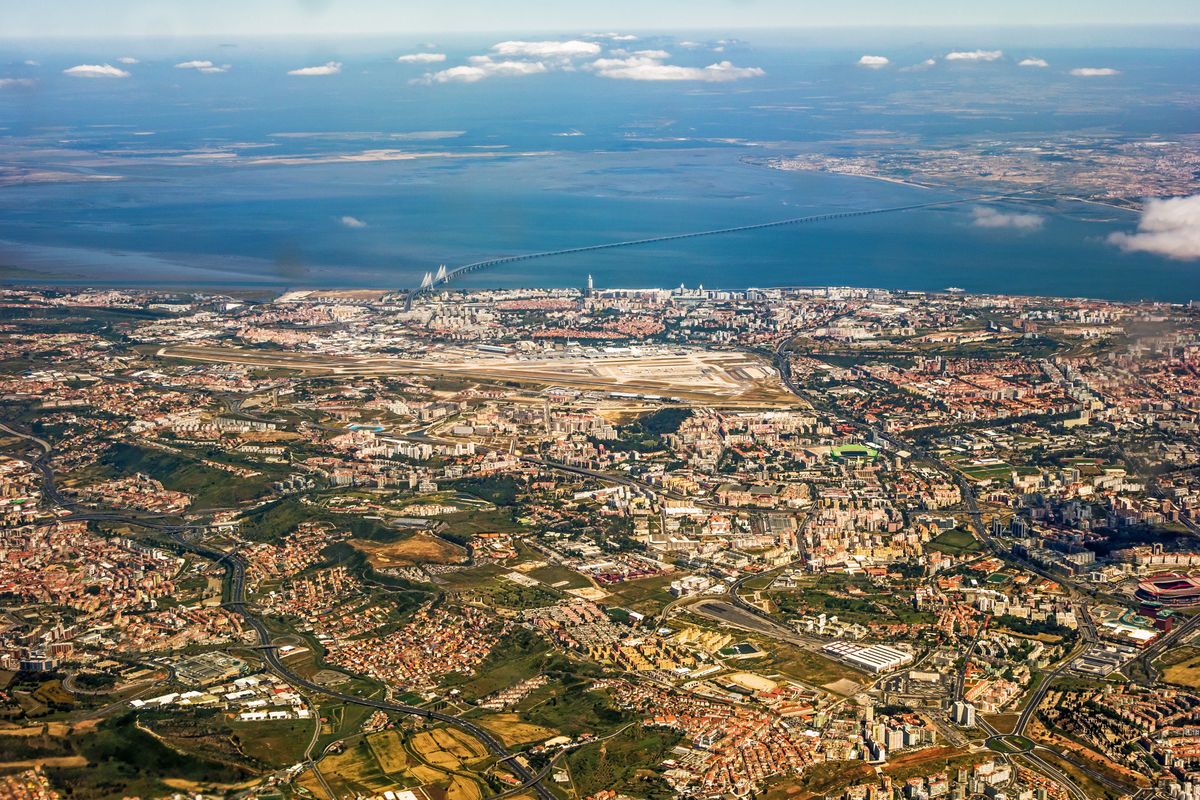 Widok na Lizbonę z lotu ptaka 