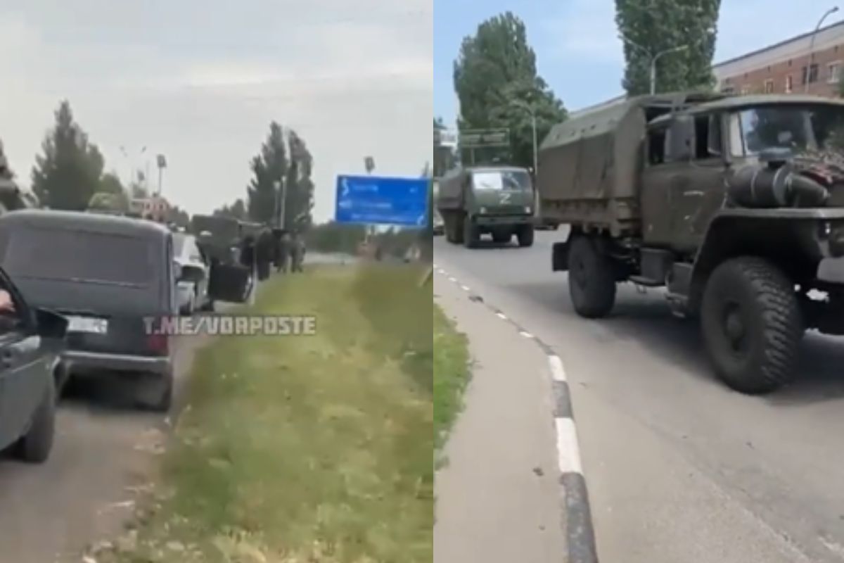 Droga wojsk Kadyrowa. Mieli ratować Rosję, utknęli w korku