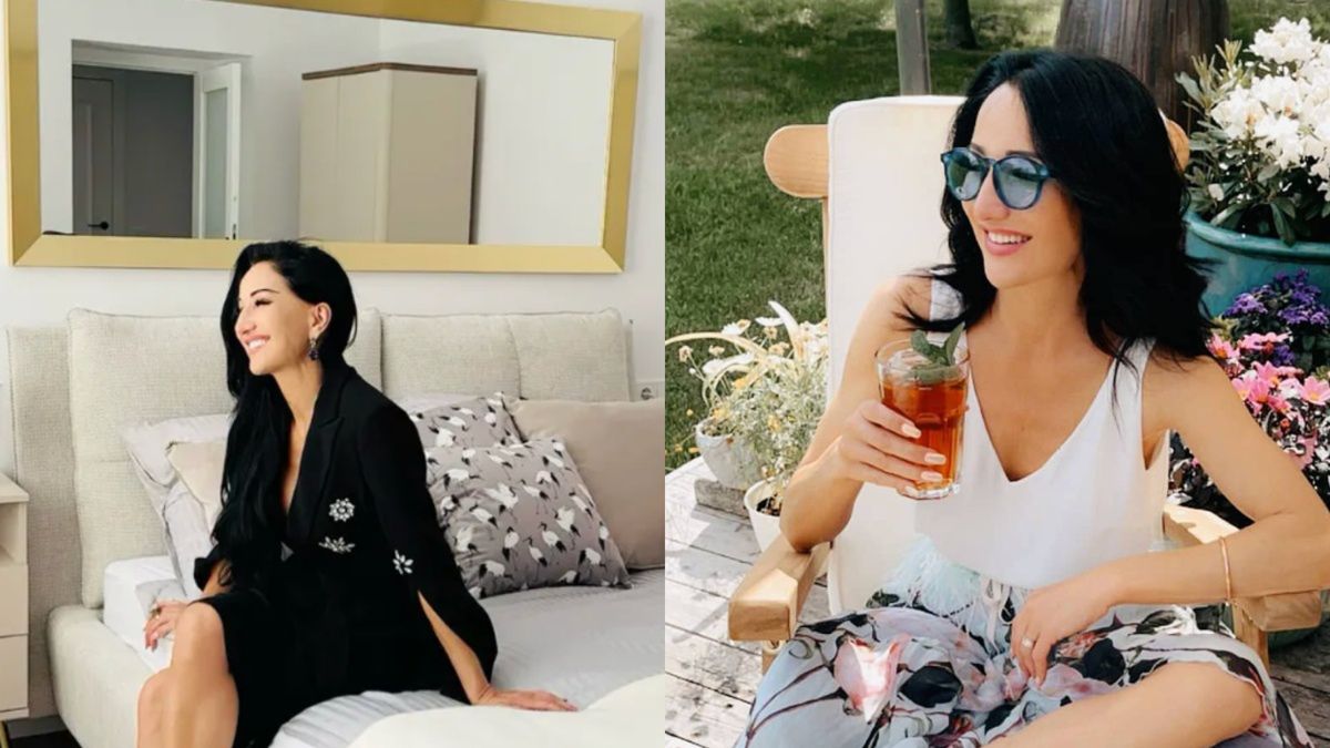 Justyna Steczkowska w sypialni i ogrodzie