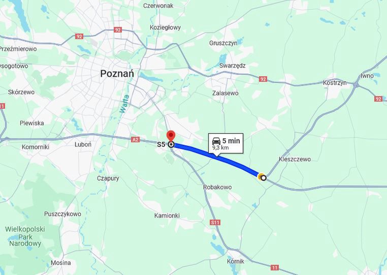 Odcinek autostrady A2 Poznań Wschód - Poznań Krzesiny