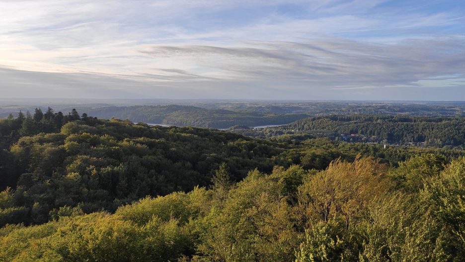 Widok z Wieżycy na Kaszuby
