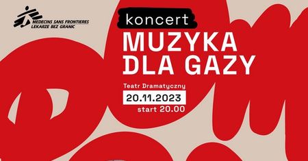 "Muzyka dla Gazy". Gwiazdy polskiej sceny zagrają w jednym miejscu