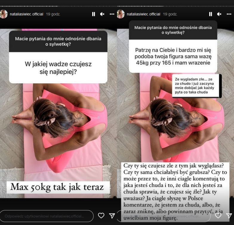 Natalia Siwiec dzieli się przemyśleniami na temat wagi i odżywiania