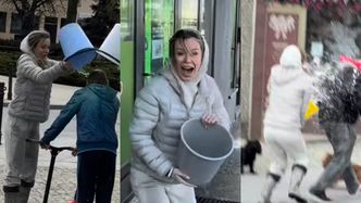 Wyposażona w wiadro z wodą, Doda oblewa przechodniów: "KU*WA lepiej być nie może. Jap*erdole, ale się jaram" (WIDEO)