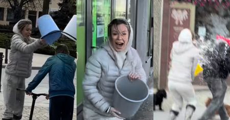 Wyposażona w wiadro z wodą, Doda oblewa przechodniów: "KU*WA lepiej być nie może. Jap*erdole, ale się jaram" (WIDEO)