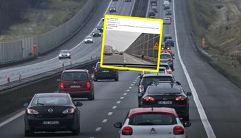 "Masakra". Taki widok na S1. Od razu zrobił zdjęcie