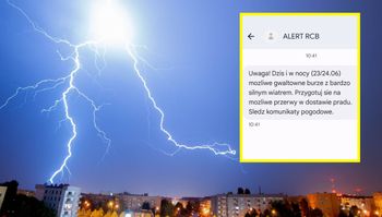 Burze, grad i silny wiatr. Alert RCB dla Gorzowa