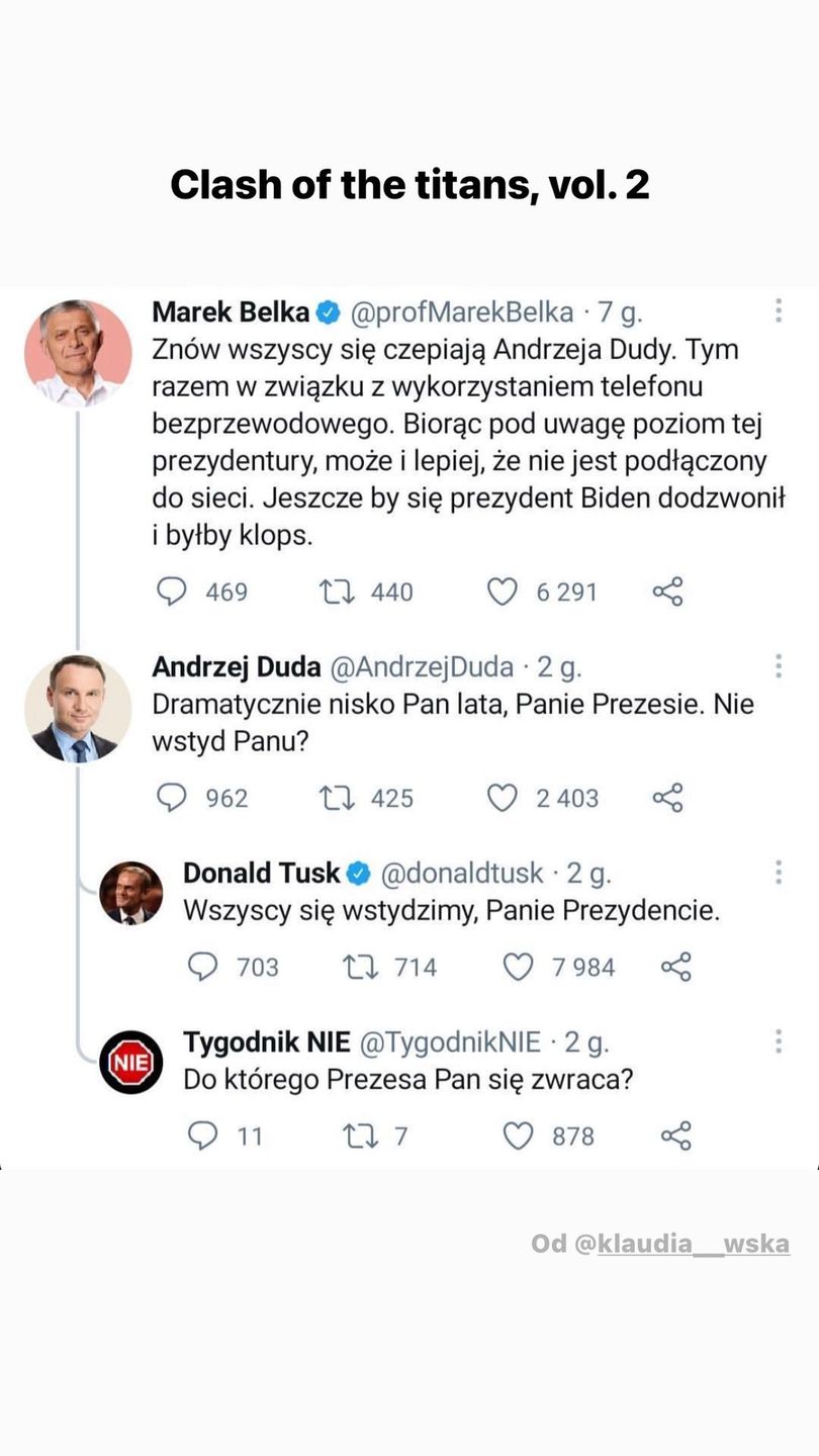Dyskusja Andrzeja Dudy z Markiem Belką