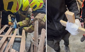 Dramat w pracy. Strażacy nie wyciągnęli gwoździa