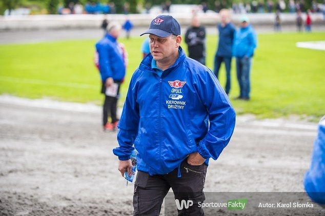 Marek Mróz podczas pracy w Kolejarzu