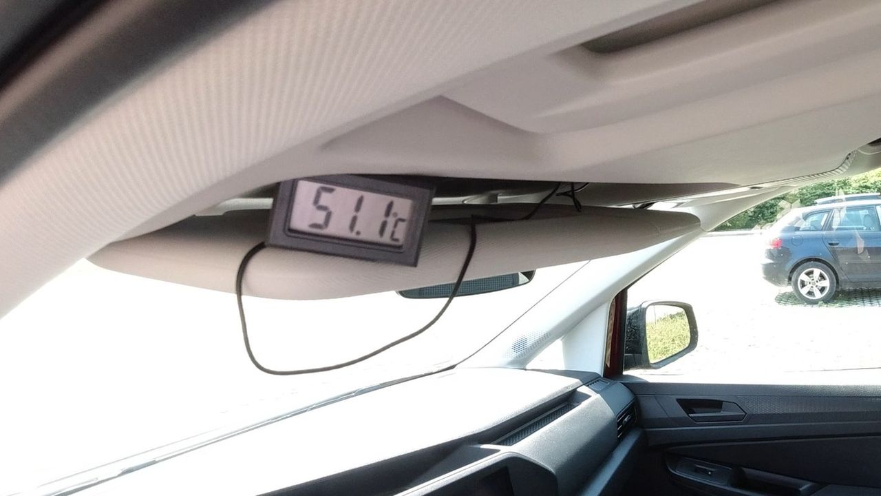 high temperature inside the car