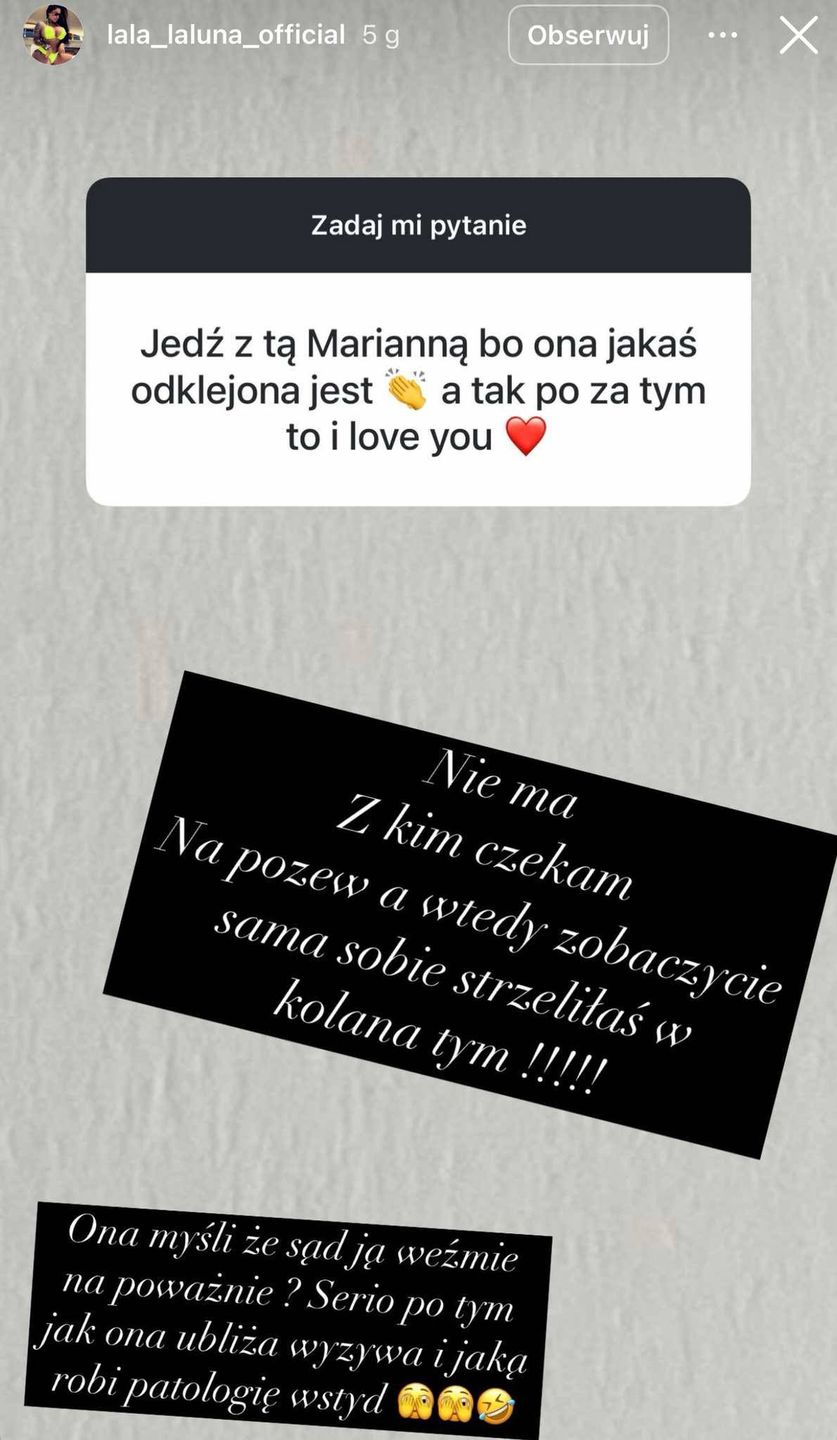 Marianna Schreiber vs. Laluna