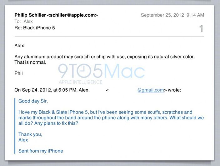 Apple: "Zadrapania na iPhonie 5 są normalne" 2
