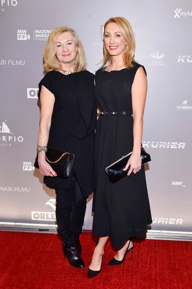 Anna Kalczyńska i Halina Rowicka - premiera filmu "Kurier"