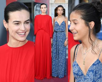 Promienna Kasia Smutniak w sukni za 25 tysięcy pozuje z córką na włoskim festiwalu filmowym (ZDJĘCIA)