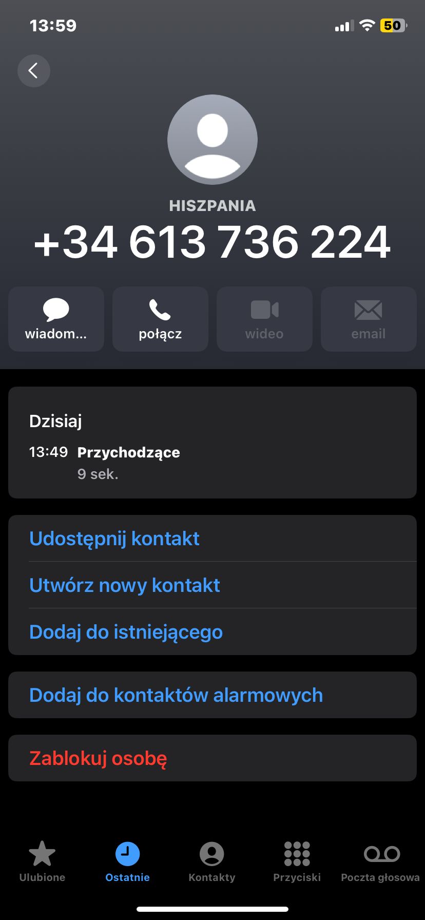Połączenie w czasie którego odtwarzany jest automat