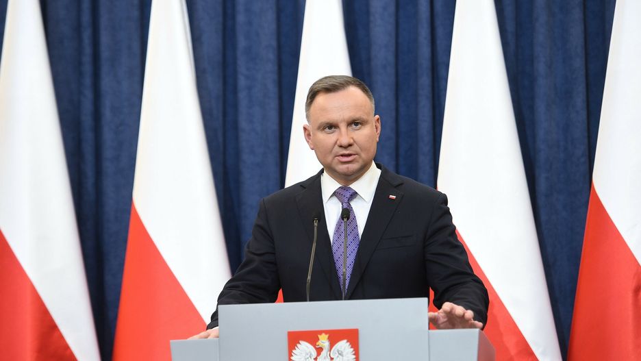 Prezydent Duda po posiedzeniu Rady Gabinetowej ws. sytuacji na Ukrainie15.02.2022 Warszawa Wypowiedz prezydenta Andrzeja Dudy po posiedzeniu Rady Gabinetowej poswieconej sytuacji na Ukrainie N/z Andrzej Duda  fot. Zbyszek Kaczmarek/REPORTERZbyszek Kaczmarek/REPORTER