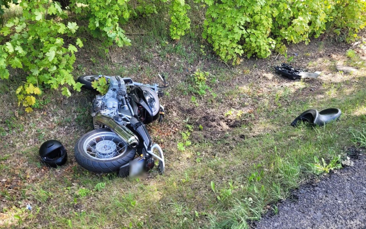 Kłodawa: Motocyklista zderzył się z volkswagenem