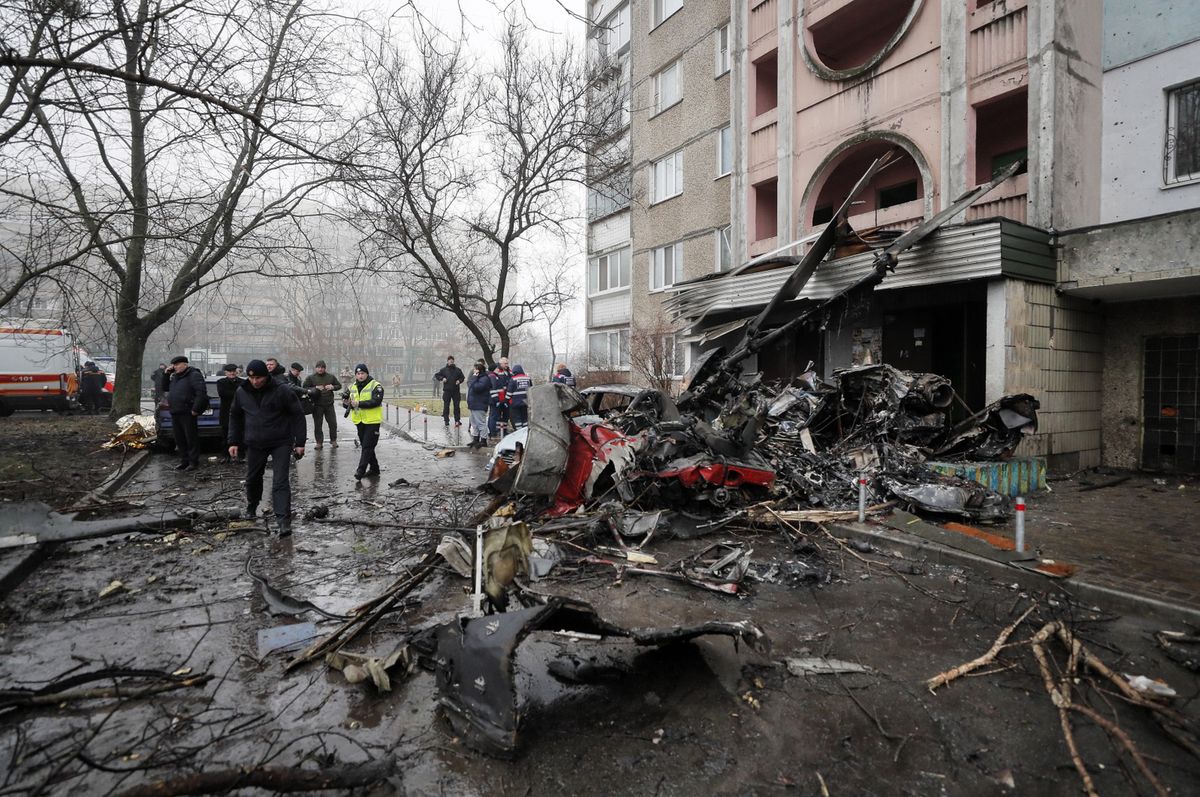 Tragedia w Ukrainie. Świadek o ostatnich chwilach lotu śmigłowca