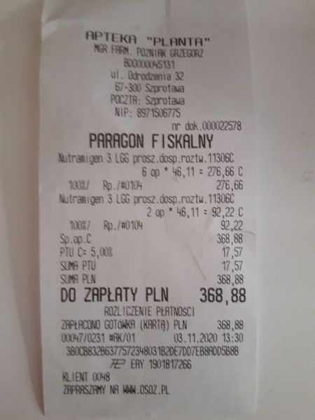 Zamiast ok. 150 zł, pan Adam zapłacił prawie 370 zł