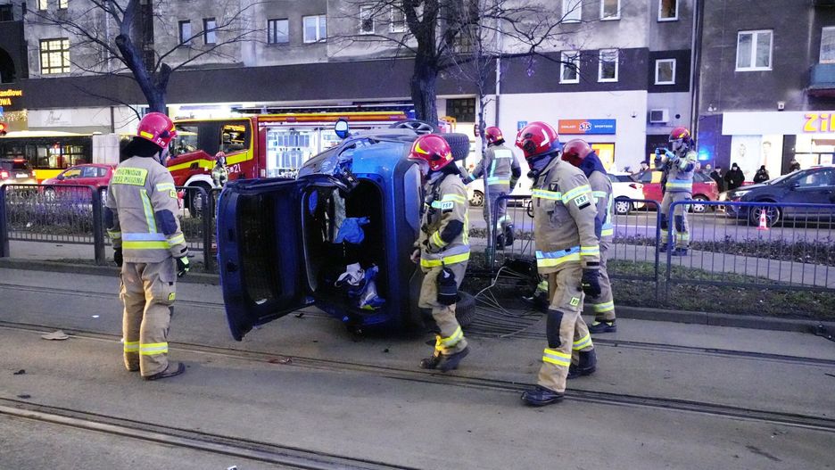 Wypadek na Targowej w Warszawie
