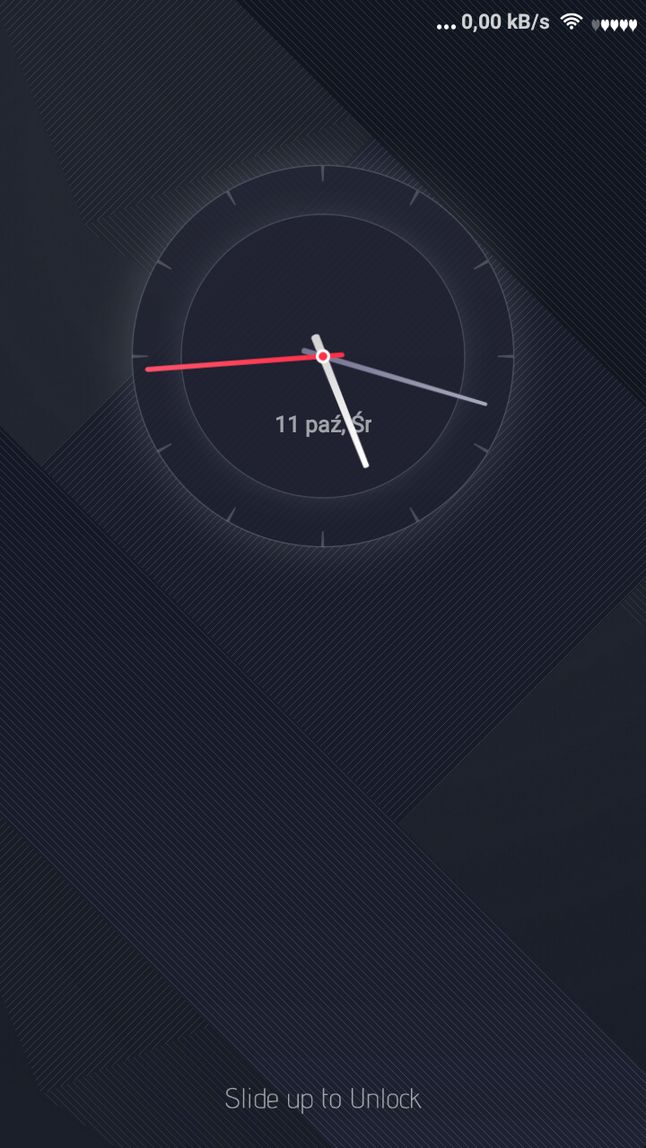 Ekran blokady - motyw MIUI 8 - Hexagons Light