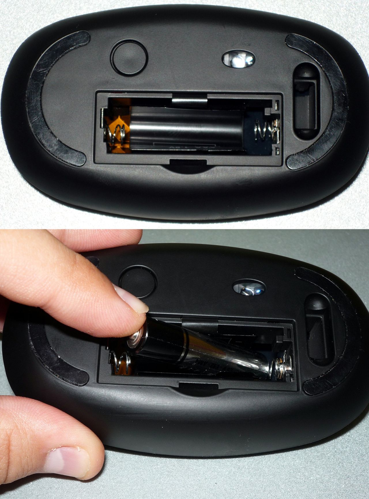 Manhattan Stealth Touch Mouse - instalacja baterii nie musi być prosta