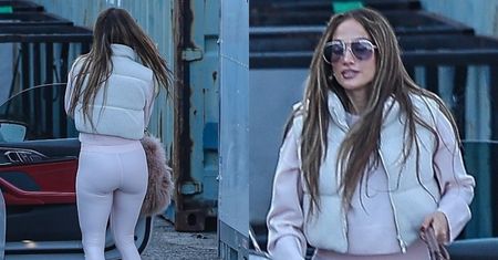 56-letnia Jennifer Lopez w obcisłych legginsach zmierza na próbę i eksponuje swoją słynną pupę (ZDJĘCIA)