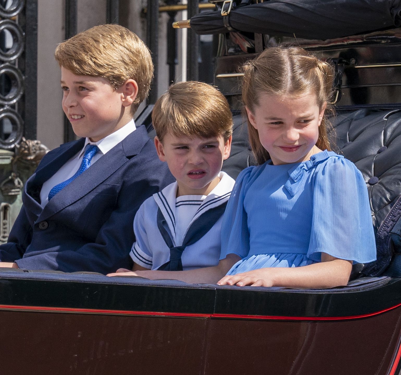 Książę George, księżniczka Charlotte, książę Louis.