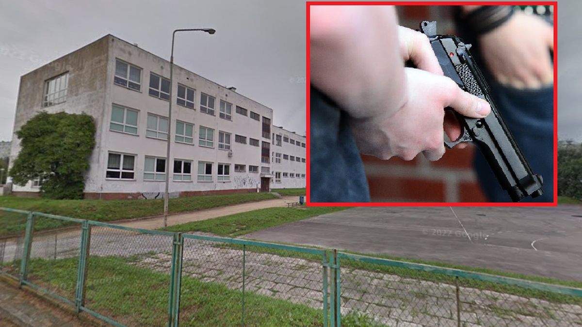 Uzbrojony przyszedł pod szkołę. "Celował do ludzi"