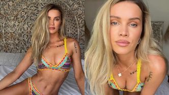 Maffashion w kolorowym bikini wierci się na hotelowym łóżku (ZDJĘCIA)