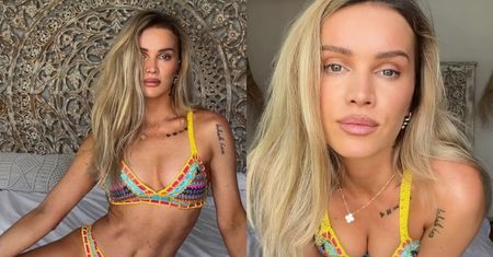Maffashion w kolorowym bikini wierci się na hotelowym łóżku (ZDJĘCIA)