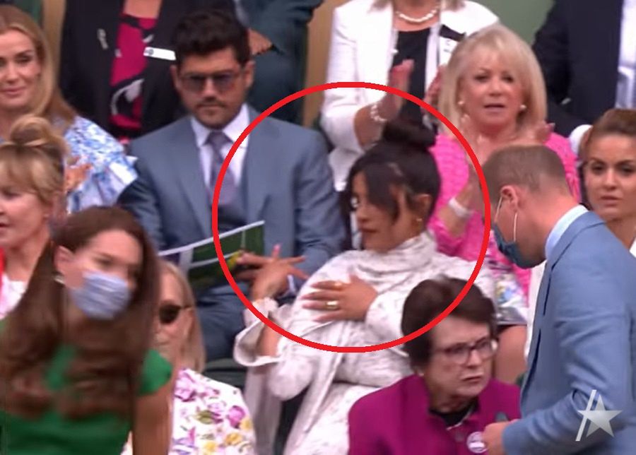 Priyanka Chopra ignorowała Kate i Williama na Wimbledonie 