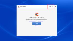 CCleaner: panel instalacji